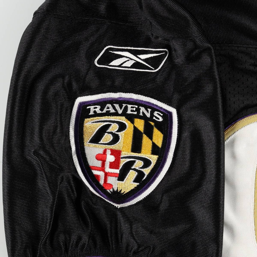 Reebok NFL Baltimore Ravens V-Neck Mesh Game Shirt Football Shirt Men's XL (approx.) Nylon black type Vintage Second Hand