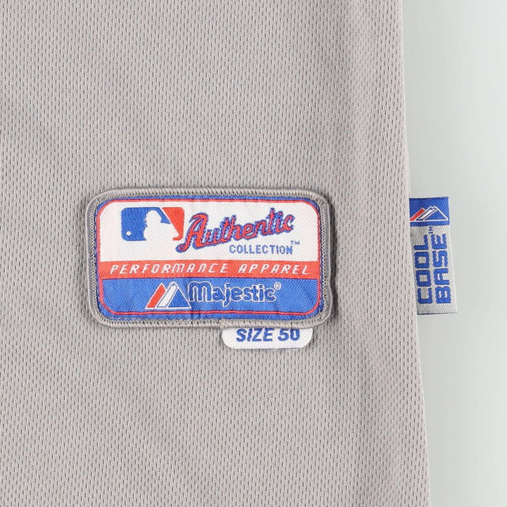 90s-00'S Majestic COOL BASE MLB San Francisco Giants Mesh Game Shirt Baseball Shirt polyester gray type Vintage Second Hand