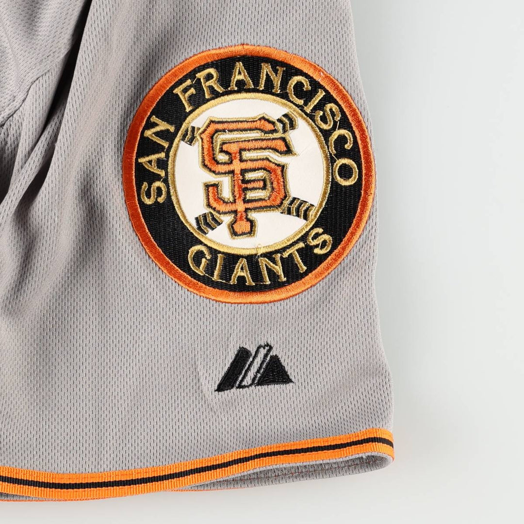 90s-00'S Majestic COOL BASE MLB San Francisco Giants Mesh Game Shirt Baseball Shirt polyester gray type Vintage Second Hand