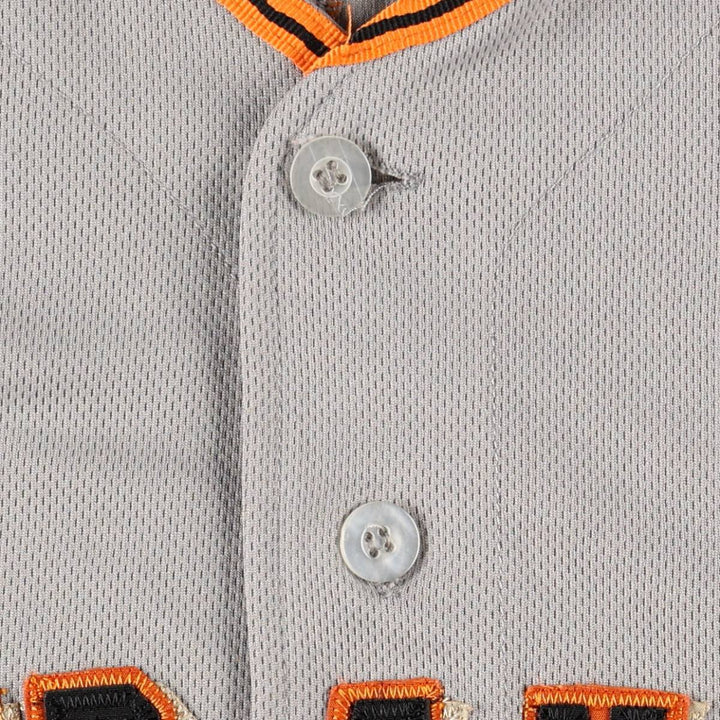 90s-00'S Majestic COOL BASE MLB San Francisco Giants Mesh Game Shirt Baseball Shirt polyester gray type Vintage Second Hand