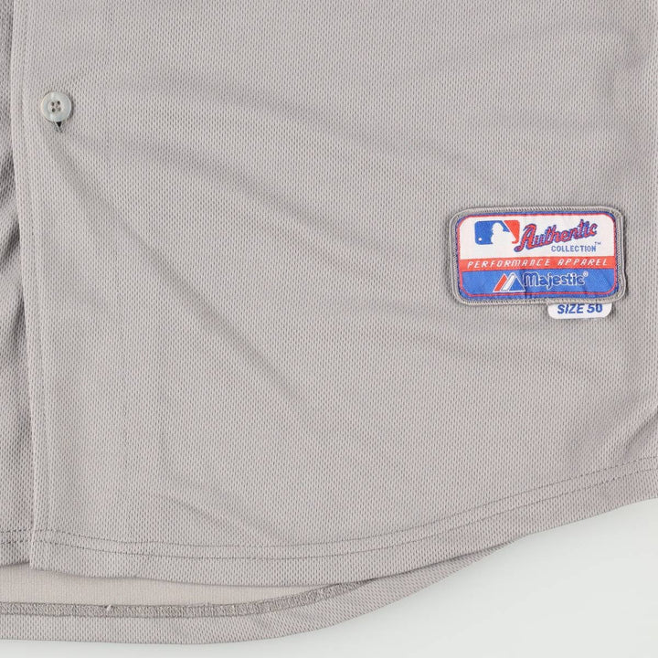 90s-00'S Majestic COOL BASE MLB San Francisco Giants Mesh Game Shirt Baseball Shirt polyester gray type Vintage Second Hand