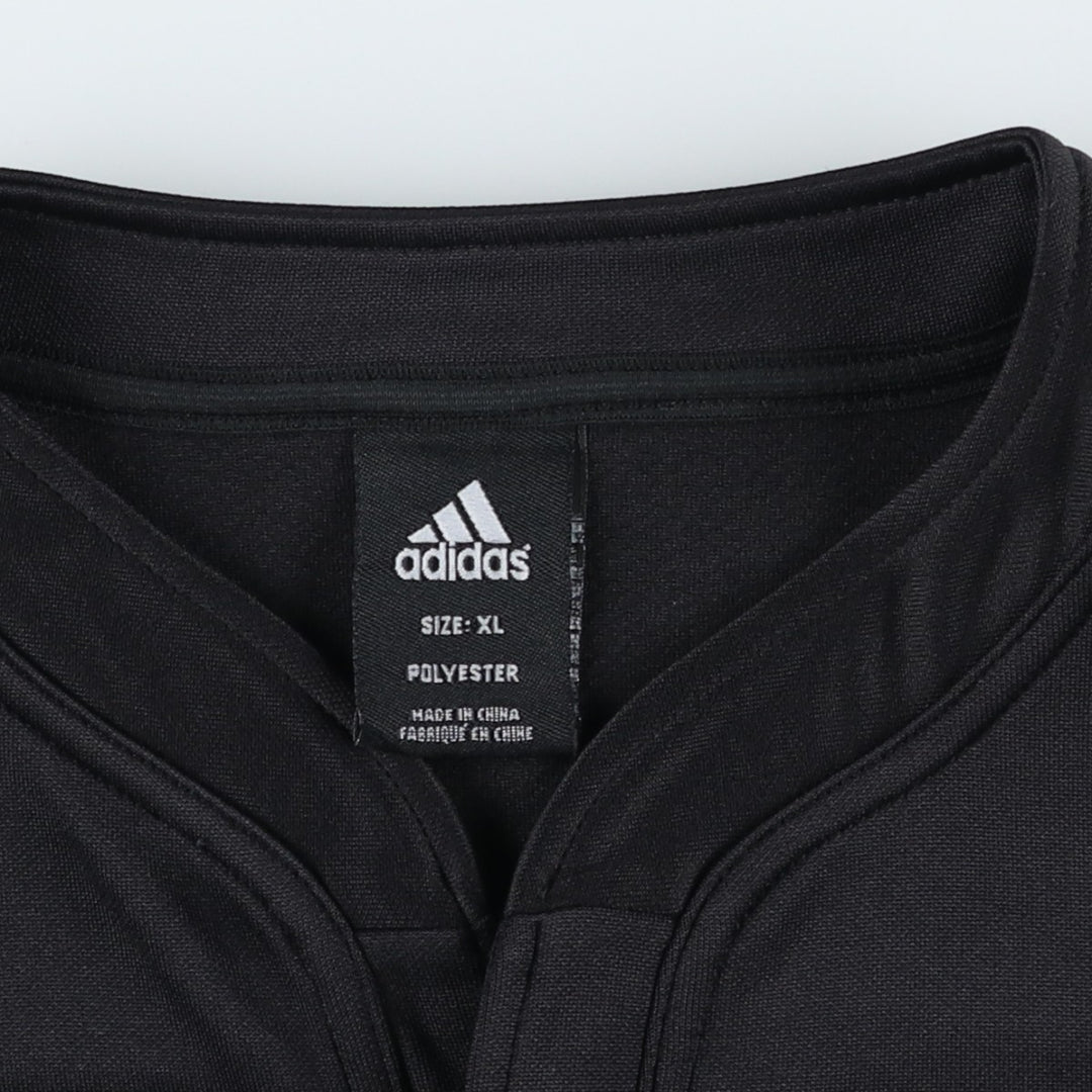 Adidas CLIMA COOL New Zealand National Team Henley Neck Mesh Game Shirt Replica Uniform (Men's XL equivalent) polyester black type Vintage Second Hand