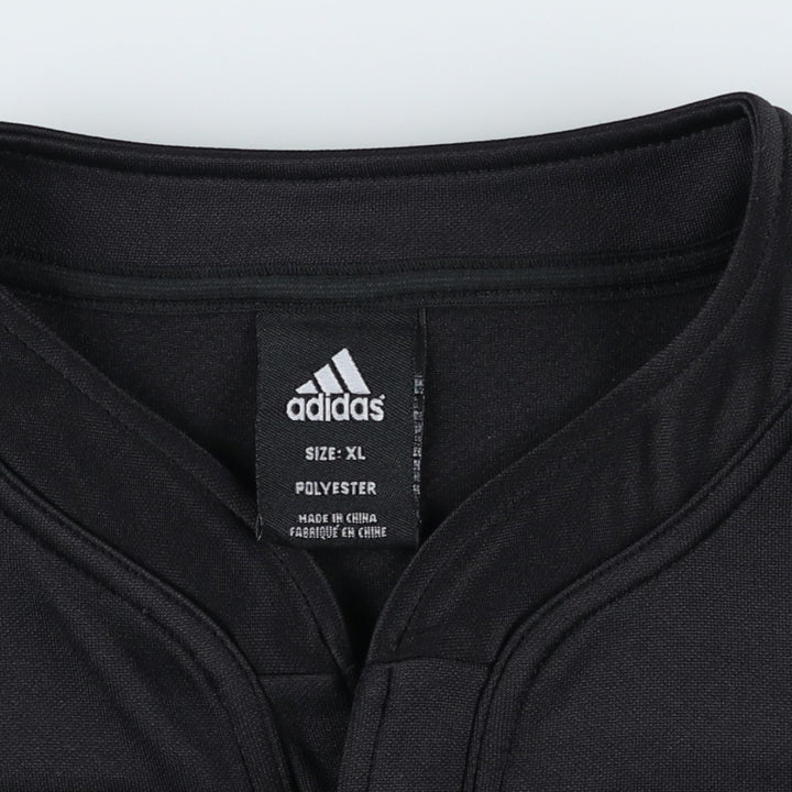 Adidas CLIMA COOL New Zealand National Team Henley Neck Mesh Game Shirt Replica Uniform (Men's XL equivalent) polyester black type Vintage Second Hand
