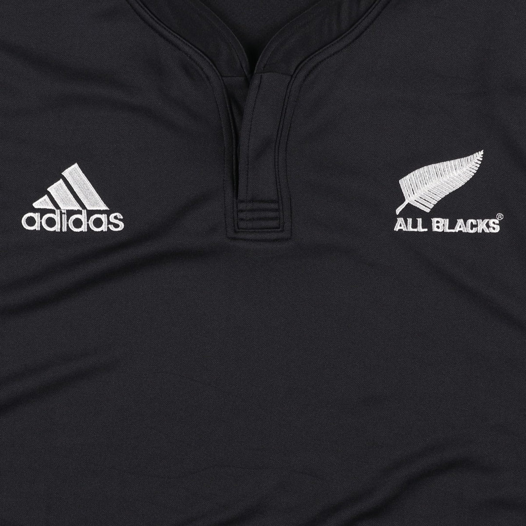Adidas CLIMA COOL New Zealand National Team Henley Neck Mesh Game Shirt Replica Uniform (Men's XL equivalent) polyester black type Vintage Second Hand
