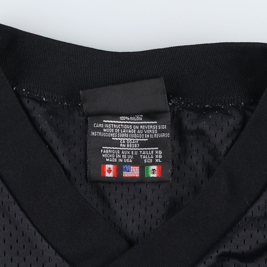 80s-90'S Adidas Trefoil Logo V-Neck 3/4 Sleeve Game Shirt Football Shirt Men's XL Equivalent Vintage Nylon black type Vintage Second Hand