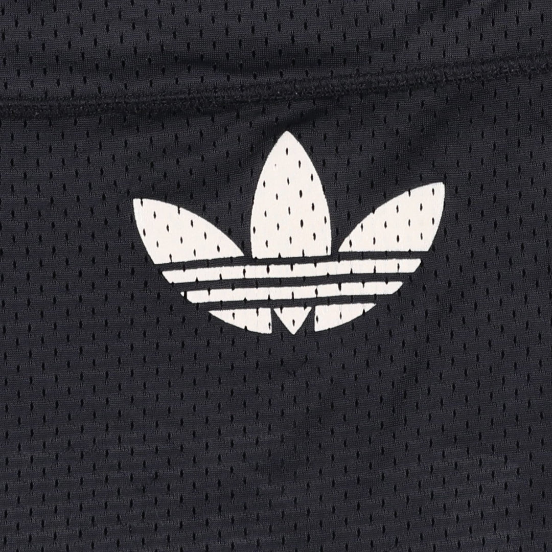 80s-90'S Adidas Trefoil Logo V-Neck 3/4 Sleeve Game Shirt Football Shirt Men's XL Equivalent Vintage Nylon black type Vintage Second Hand