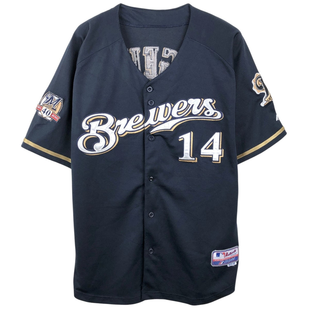 Big Size MLB Milwaukee Brewers Game Shirt Baseball Shirt Men's XXXL Equivalent unclear navy blue type Vintage Second Hand