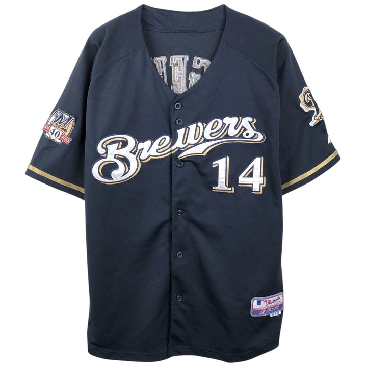 Big Size MLB Milwaukee Brewers Game Shirt Baseball Shirt Men's XXXL Equivalent unclear navy blue type Vintage Second Hand