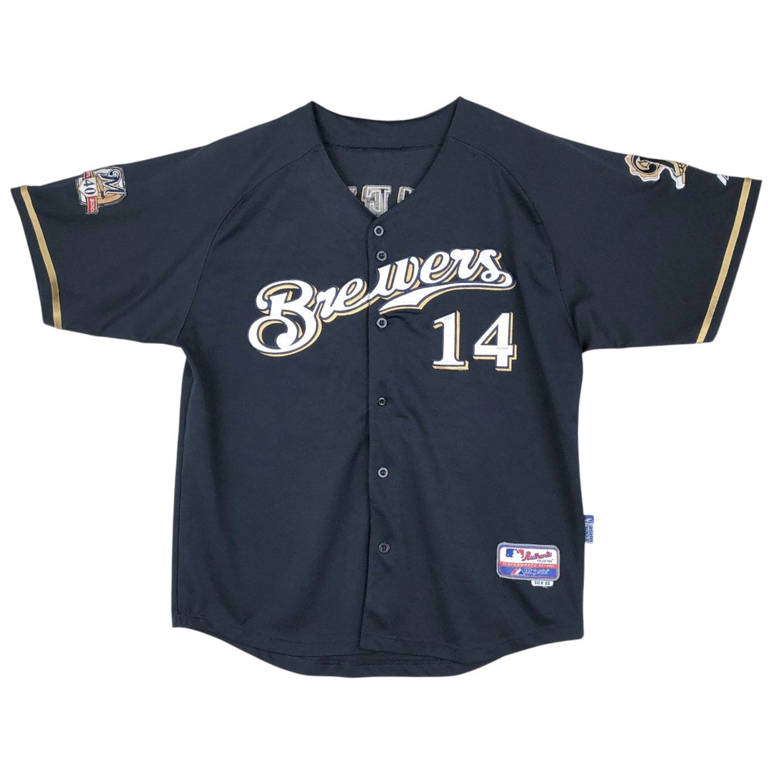 Big Size MLB Milwaukee Brewers Game Shirt Baseball Shirt Men's XXXL Equivalent unclear navy blue type Vintage Second Hand