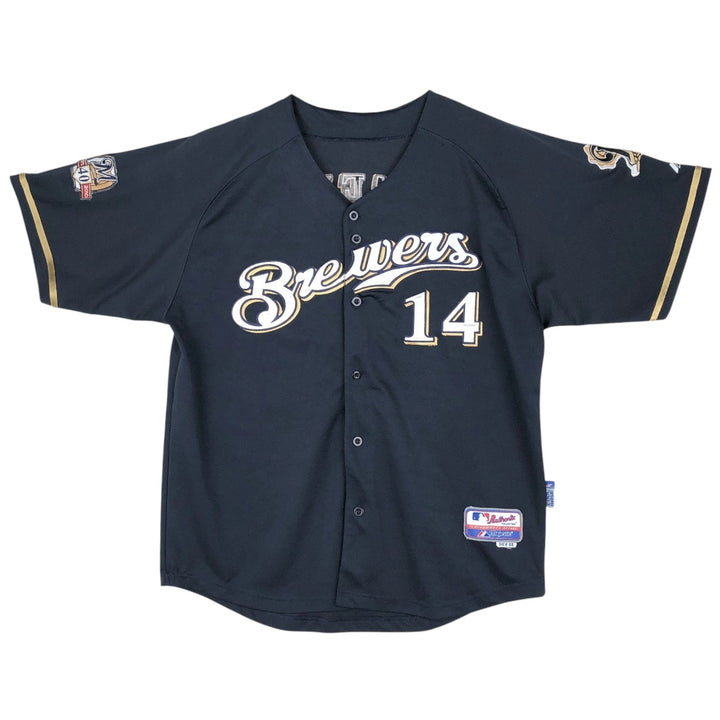 Big Size MLB Milwaukee Brewers Game Shirt Baseball Shirt Men's XXXL Equivalent unclear navy blue type Vintage Second Hand