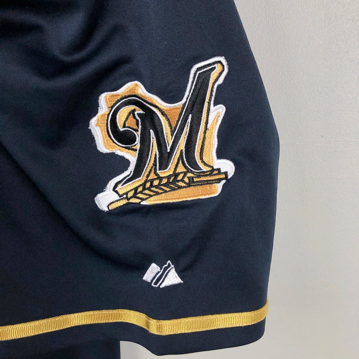 Big Size MLB Milwaukee Brewers Game Shirt Baseball Shirt Men's XXXL Equivalent unclear navy blue type Vintage Second Hand