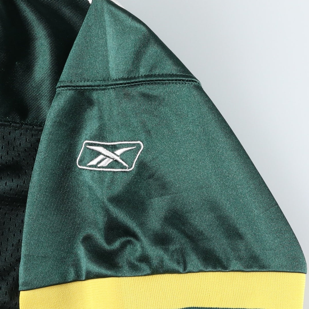 Reebok NFL Green Bay Packers V-Neck Mesh Game Shirt Football Shirt Men's XXL (approx.) polyester dark green Vintage Second Hand