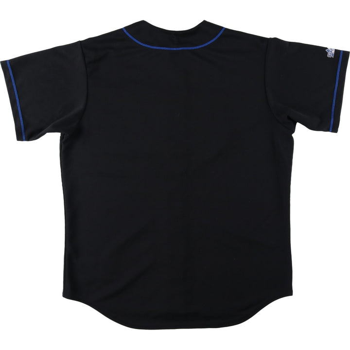 90s-00'S Majestic MLB New York Mets Game Shirt Baseball Shirt Men's Size L polyester black type Vintage Second Hand