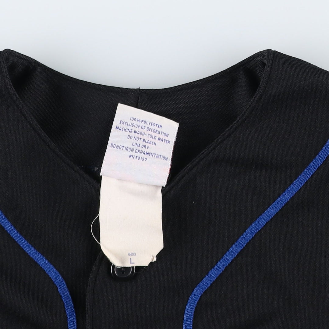 90s-00'S Majestic MLB New York Mets Game Shirt Baseball Shirt Men's Size L polyester black type Vintage Second Hand
