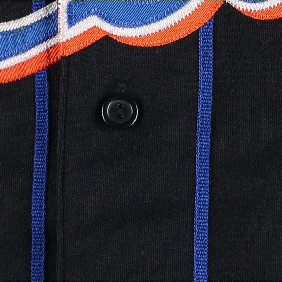 90s-00'S Majestic MLB New York Mets Game Shirt Baseball Shirt Men's Size L polyester black type Vintage Second Hand