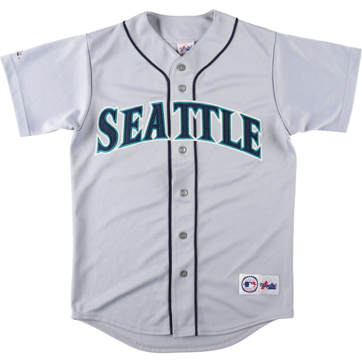 90s-00'S Majestic MLB Seattle Mariners Game Shirt Baseball Shirt Men's Size M (Equivalent) Vintage unclear gray type Vintage Second Hand