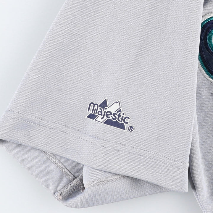 90s-00'S Majestic MLB Seattle Mariners Game Shirt Baseball Shirt Men's Size M (Equivalent) Vintage unclear gray type Vintage Second Hand