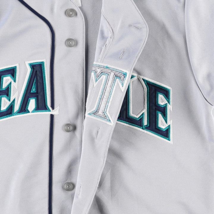 90s-00'S Majestic MLB Seattle Mariners Game Shirt Baseball Shirt Men's Size M (Equivalent) Vintage unclear gray type Vintage Second Hand