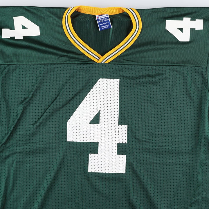 90'S Champion NFL Green Bay Packers Mesh V-Neck Game Shirt Football Shirt Men's XL (approx.) Nylon Green type dark green Vintage Second Hand
