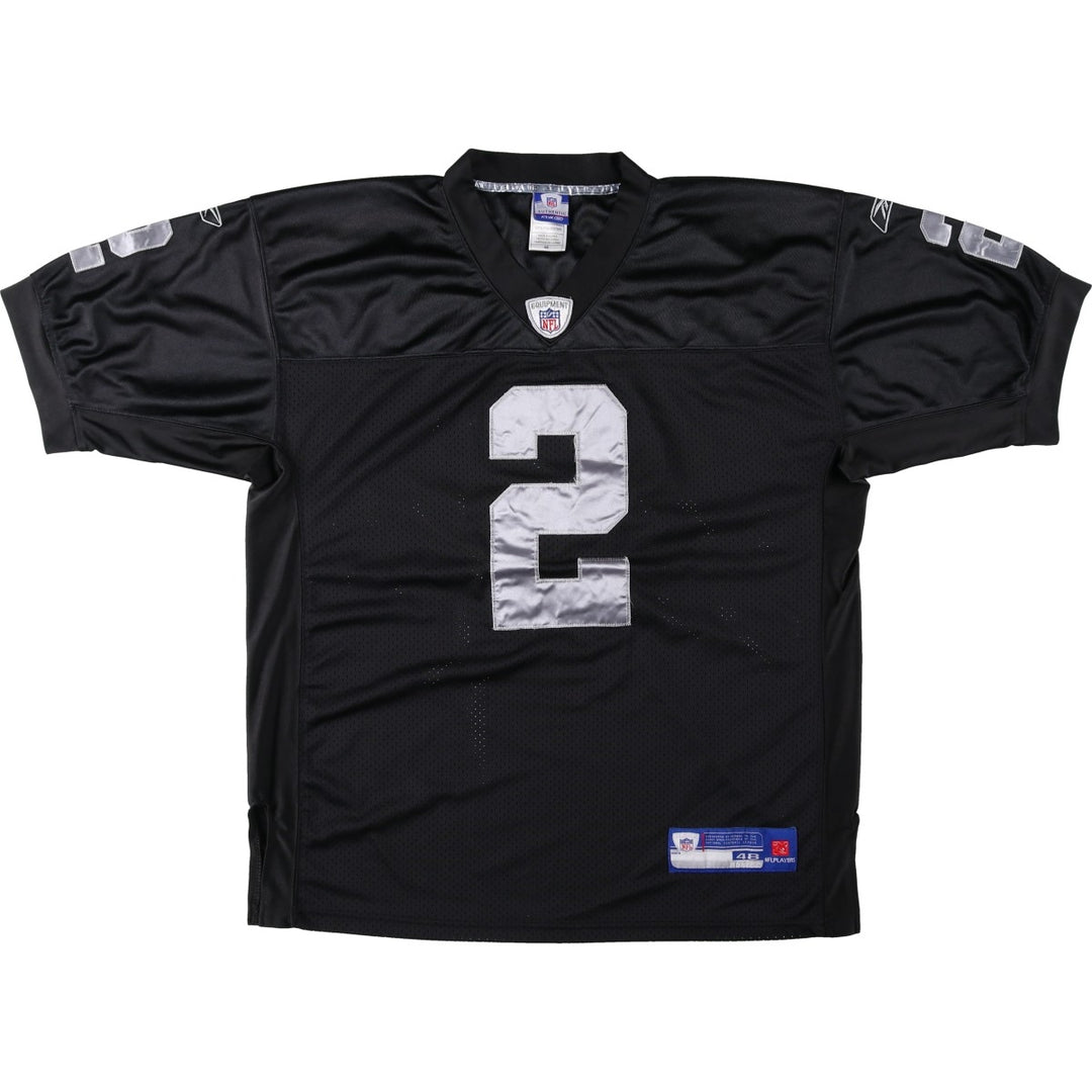 Reebok NFL Las Vegas Raiders V-Neck Mesh Game Shirt Football Shirt Men's XXL equivalent polyester black type Vintage Second Hand