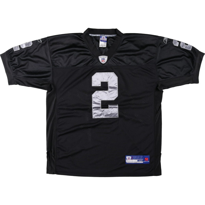 Reebok NFL Las Vegas Raiders V-Neck Mesh Game Shirt Football Shirt Men's XXL equivalent polyester black type Vintage Second Hand