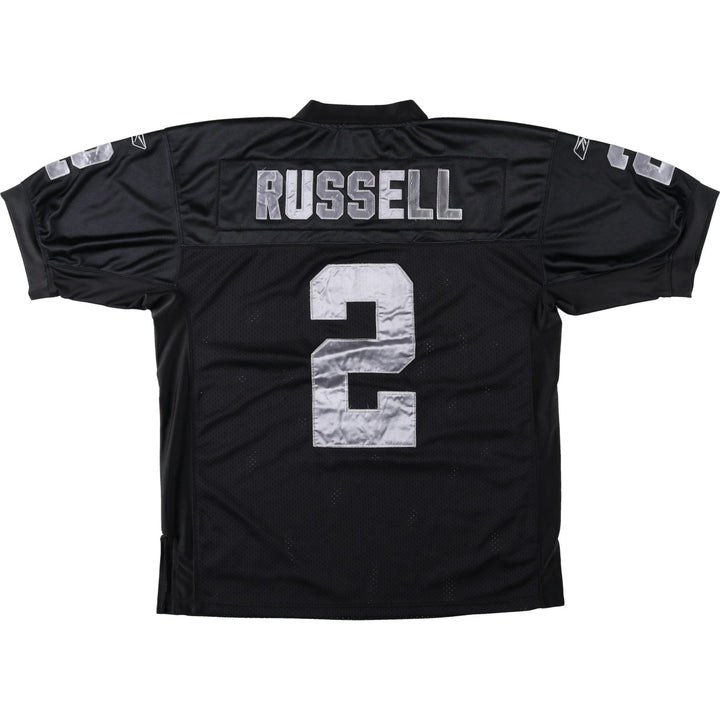 Reebok NFL Las Vegas Raiders V-Neck Mesh Game Shirt Football Shirt Men's XXL equivalent polyester black type Vintage Second Hand