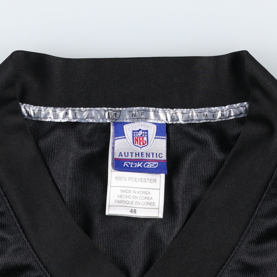 Reebok NFL Las Vegas Raiders V-Neck Mesh Game Shirt Football Shirt Men's XXL equivalent polyester black type Vintage Second Hand