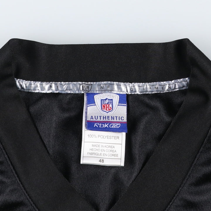 Reebok NFL Las Vegas Raiders V-Neck Mesh Game Shirt Football Shirt Men's XXL equivalent polyester black type Vintage Second Hand