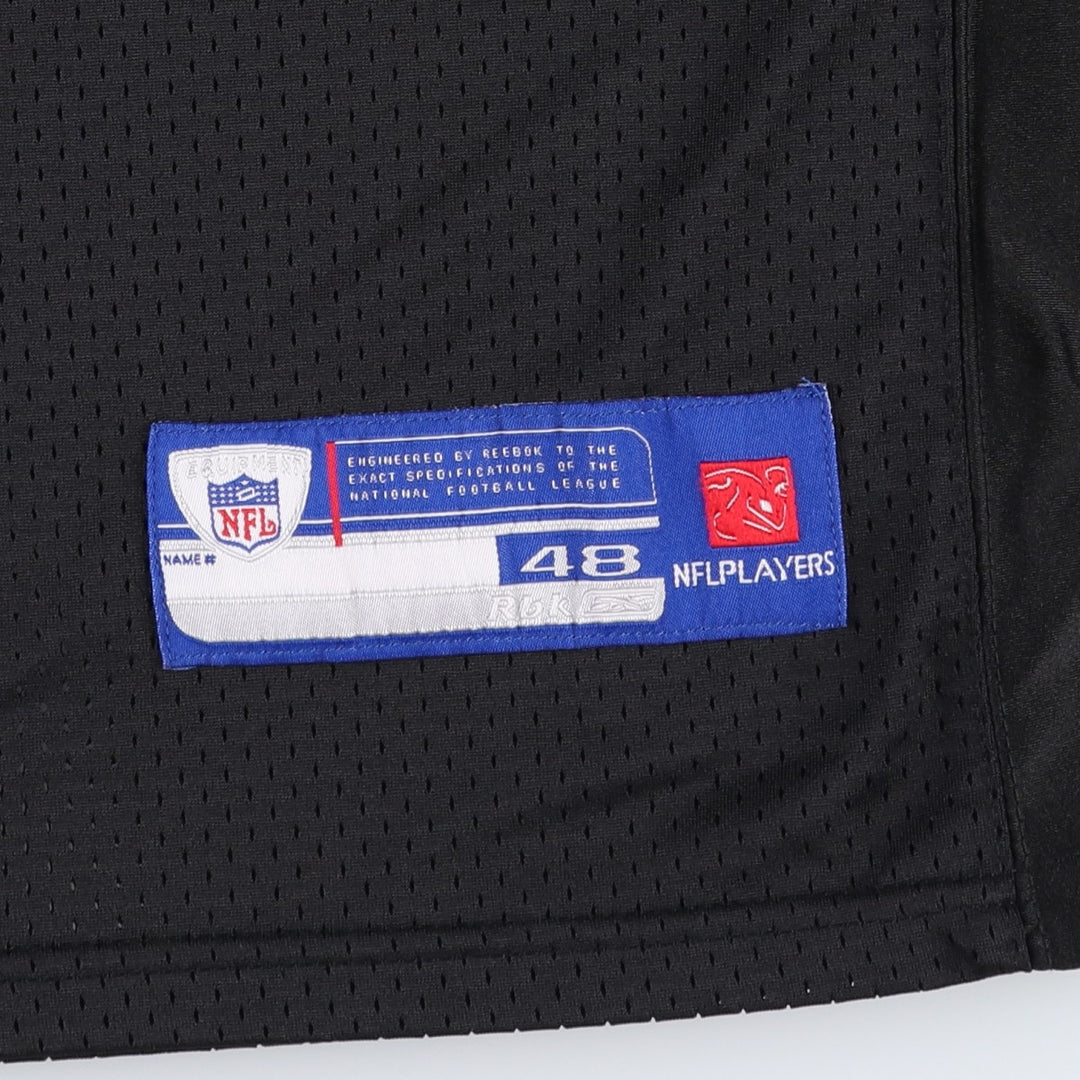 Reebok NFL Las Vegas Raiders V-Neck Mesh Game Shirt Football Shirt Men's XXL equivalent polyester black type Vintage Second Hand