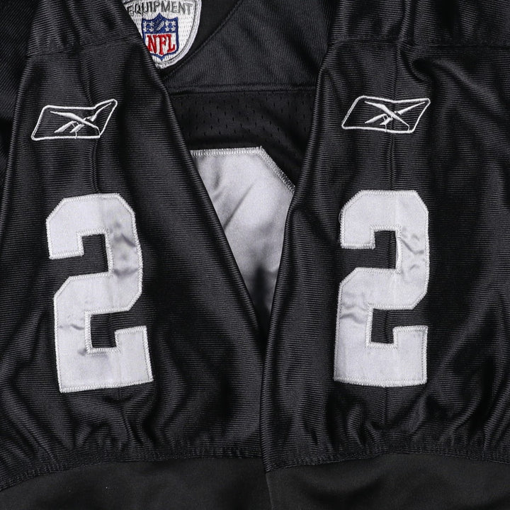 Reebok NFL Las Vegas Raiders V-Neck Mesh Game Shirt Football Shirt Men's XXL equivalent polyester black type Vintage Second Hand