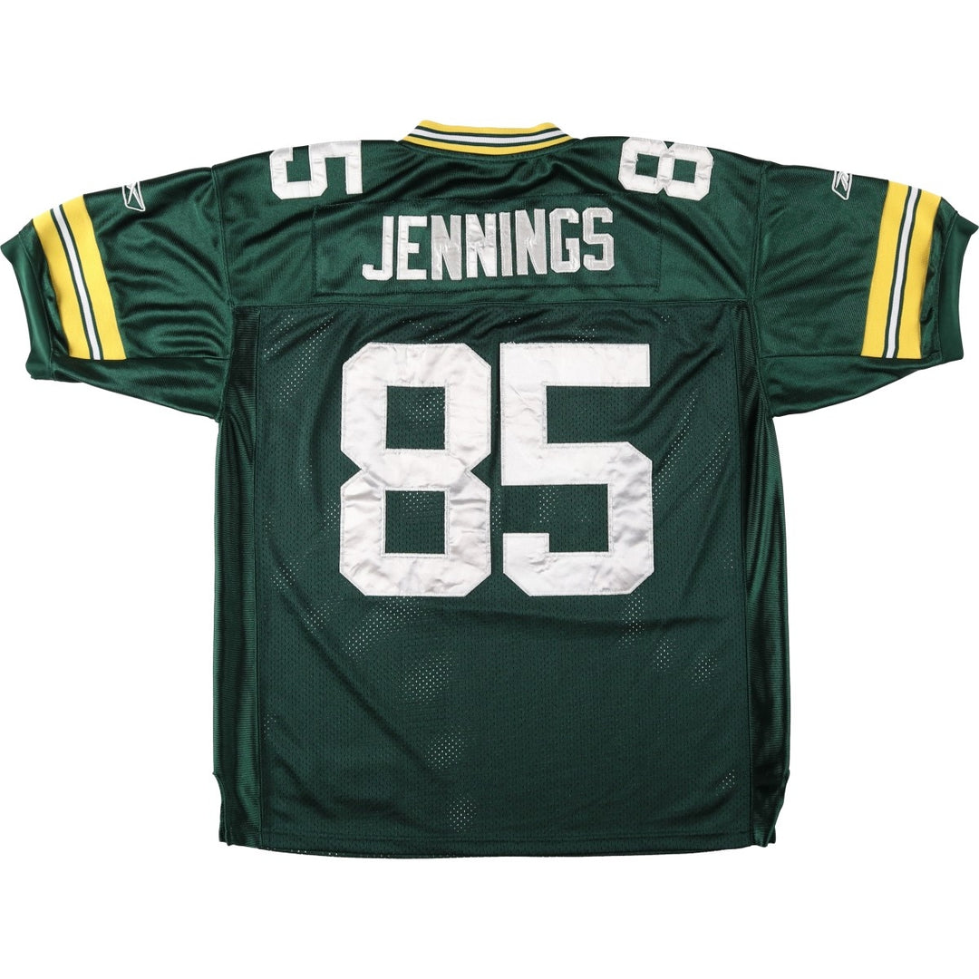 Reebok NFL Green Bay Packers V-Neck Mesh Game Shirt Football Shirt Men's XXL equivalent polyester dark green Vintage Second Hand