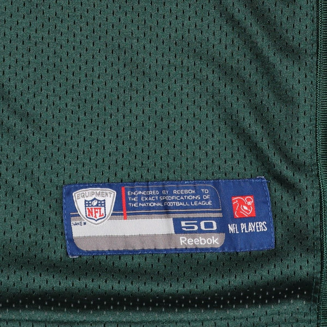 Reebok NFL Green Bay Packers V-Neck Mesh Game Shirt Football Shirt Men's XXL equivalent polyester dark green Vintage Second Hand