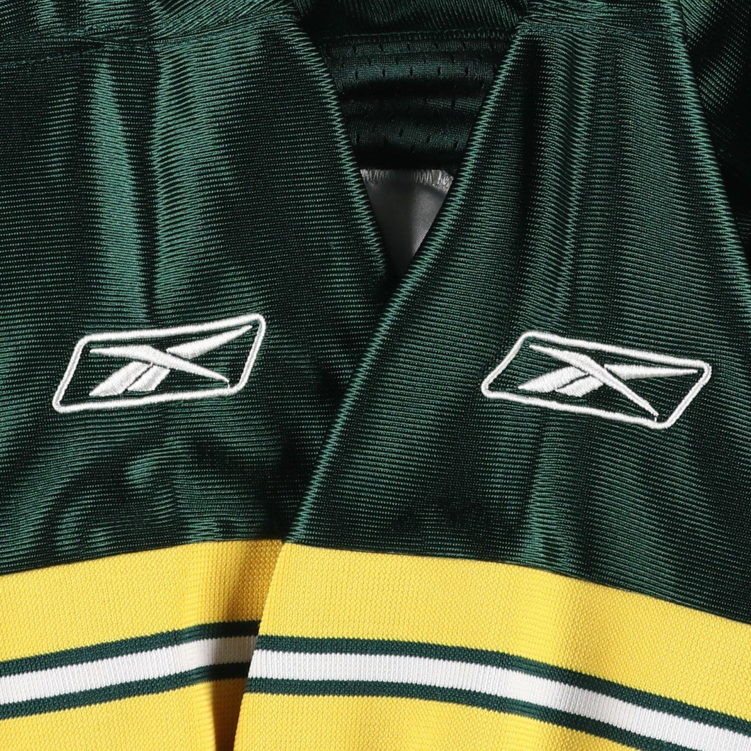 Reebok NFL Green Bay Packers V-Neck Mesh Game Shirt Football Shirt Men's XXL equivalent polyester dark green Vintage Second Hand