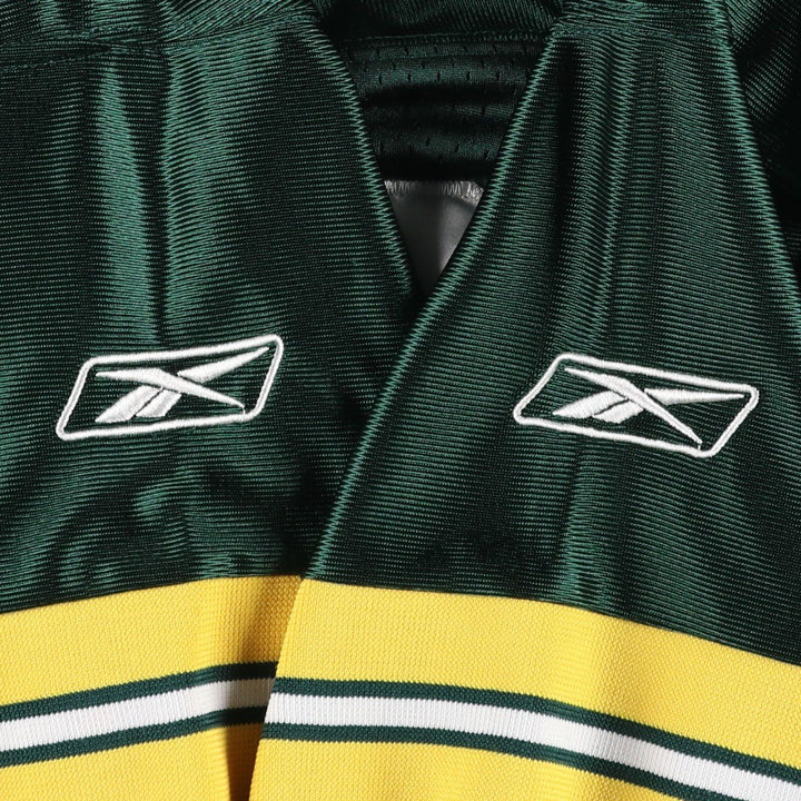 Reebok NFL Green Bay Packers V-Neck Mesh Game Shirt Football Shirt Men's XXL equivalent polyester dark green Vintage Second Hand