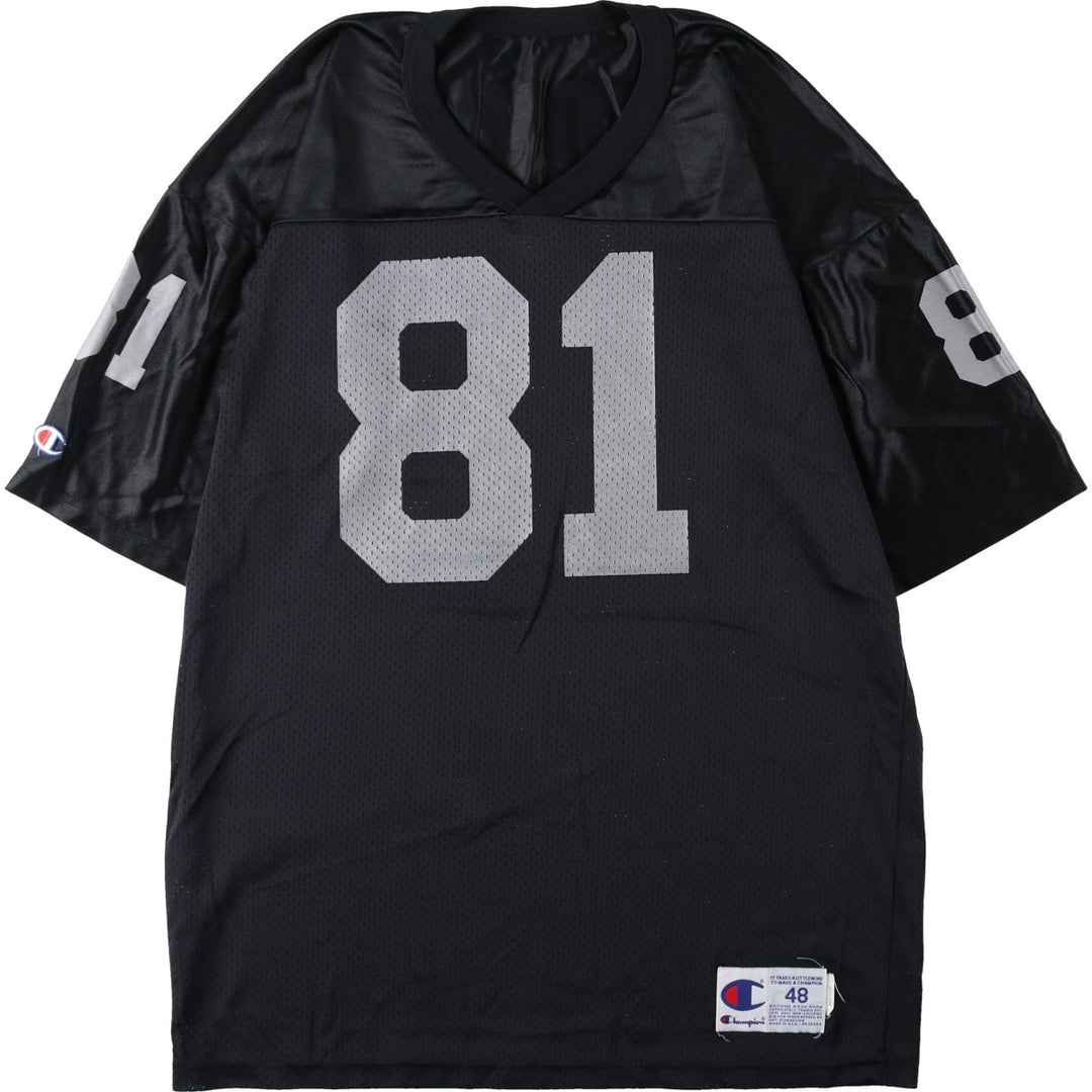 Champion NFL Oakland Raiders Mesh Game Shirt Football Shirt Made in USA Men's XXL equivalent Nylon black type Vintage Second Hand