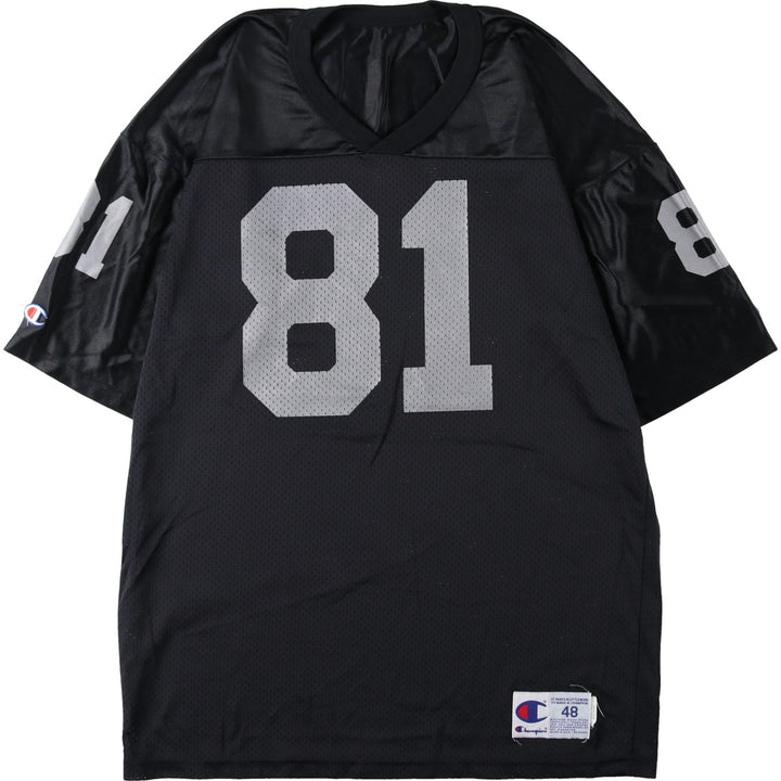 Champion NFL Oakland Raiders Mesh Game Shirt Football Shirt Made in USA Men's XXL equivalent Nylon black type Vintage Second Hand