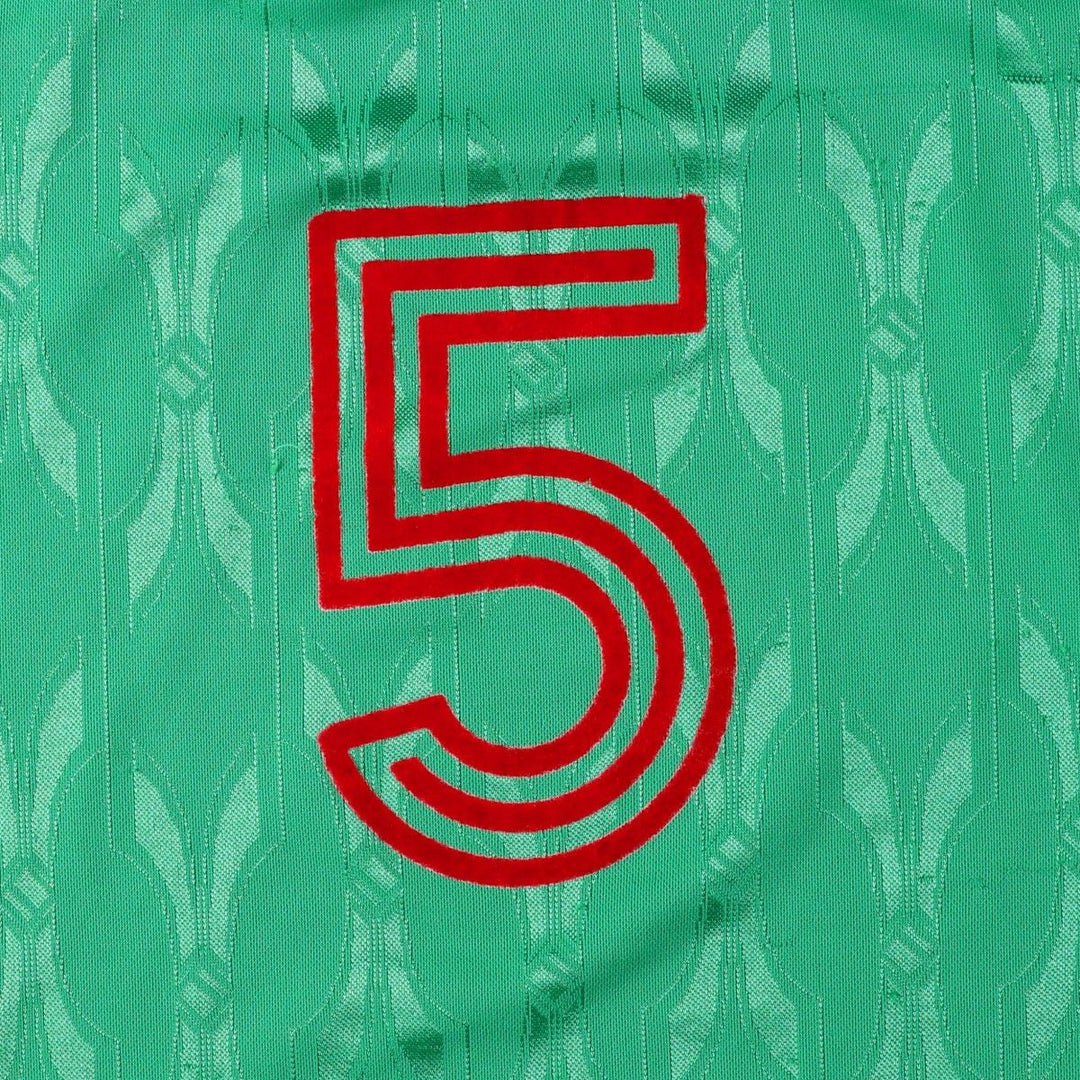 Puma all-over print soccer uniform game shirt, men's size XL equivalent, vintage. unclear green type Vintage Second Hand