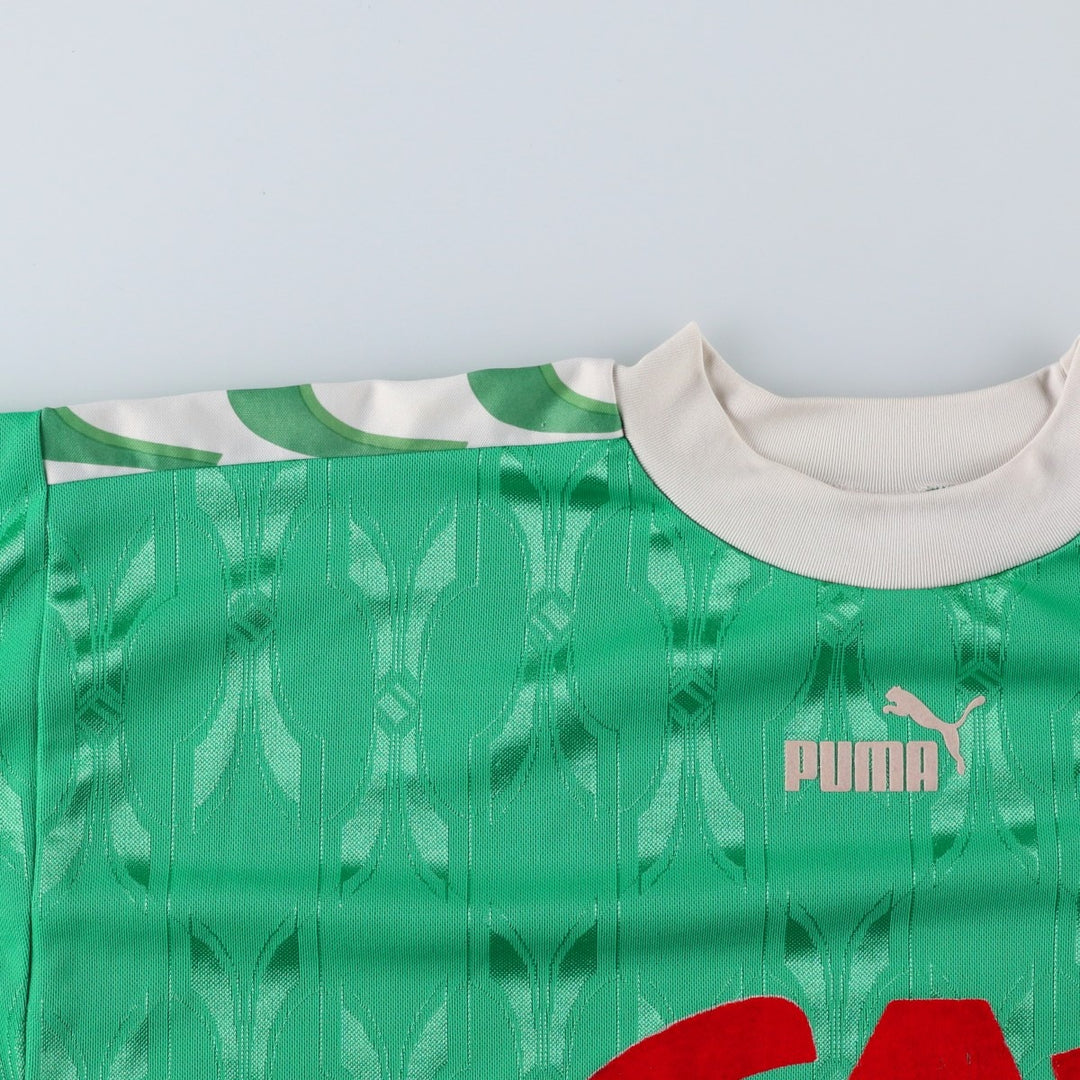 Puma all-over print soccer uniform game shirt, men's size XL equivalent, vintage. unclear green type Vintage Second Hand