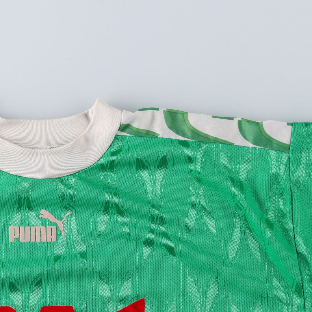 Puma all-over print soccer uniform game shirt, men's size XL equivalent, vintage. unclear green type Vintage Second Hand