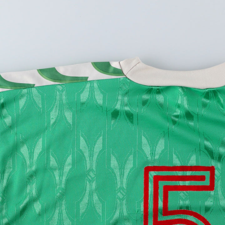 Puma all-over print soccer uniform game shirt, men's size XL equivalent, vintage. unclear green type Vintage Second Hand