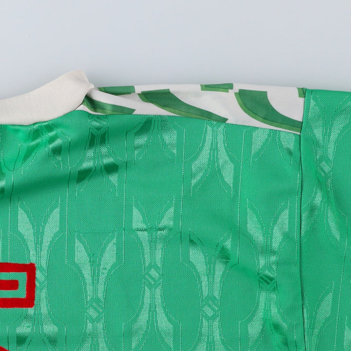 Puma all-over print soccer uniform game shirt, men's size XL equivalent, vintage. unclear green type Vintage Second Hand