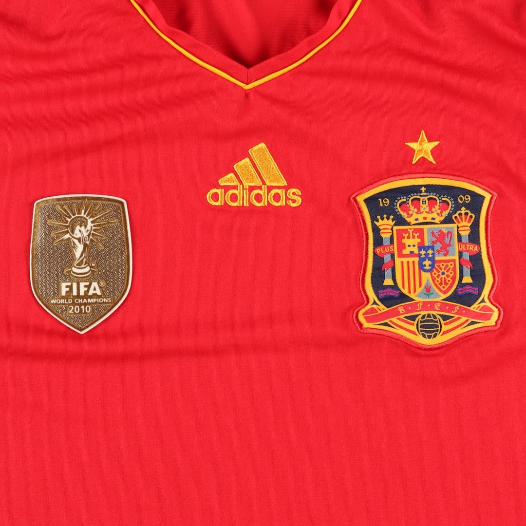 Adidas CLIMA COOL Spain National Team V-Neck Mesh Soccer Jersey Game Shirt (Men's Size L) polyester red type Vintage Second Hand