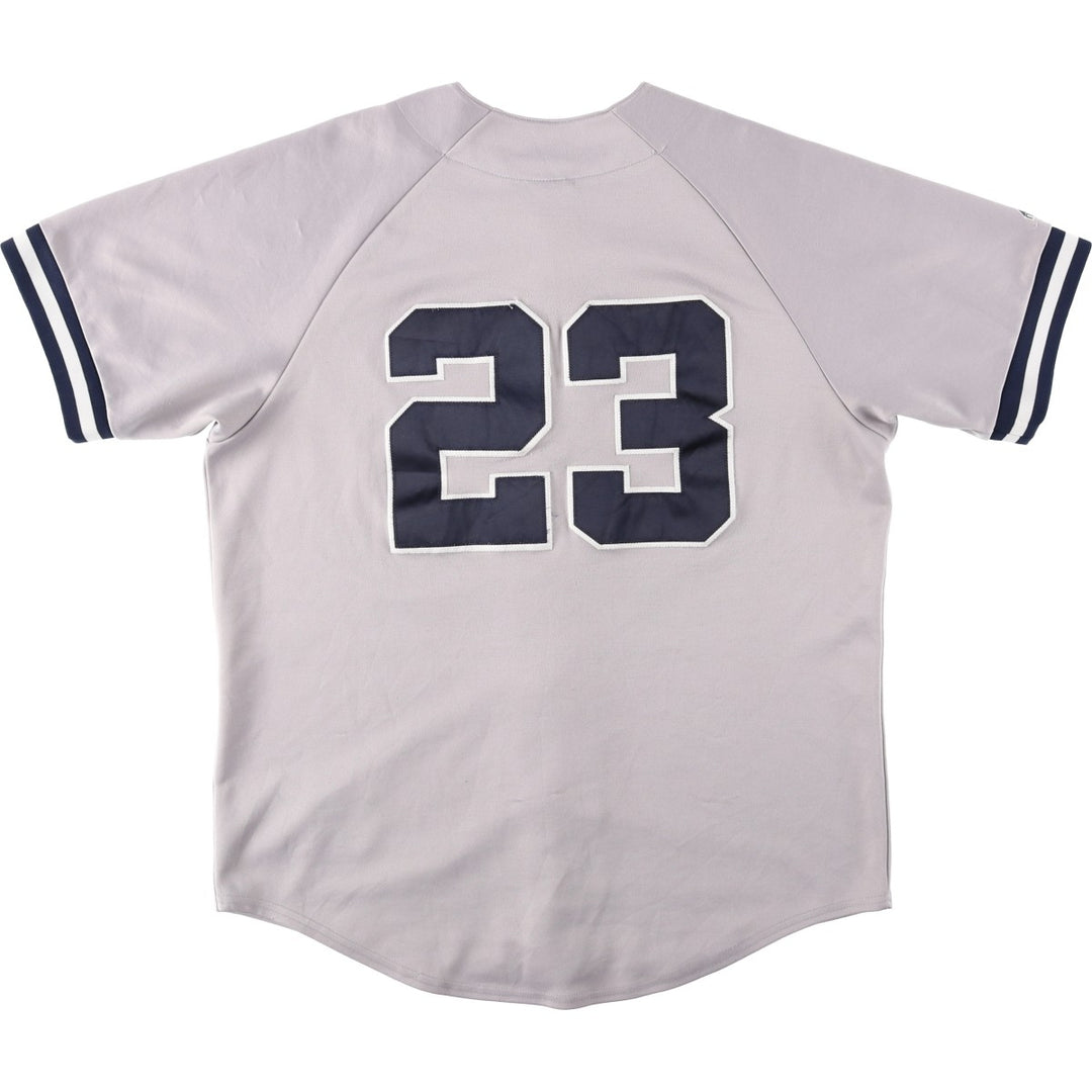 Majestic MLB NEW YORK YANKEES Game Shirt Baseball Shirt Men's Size L unclear gray type Vintage Second Hand
