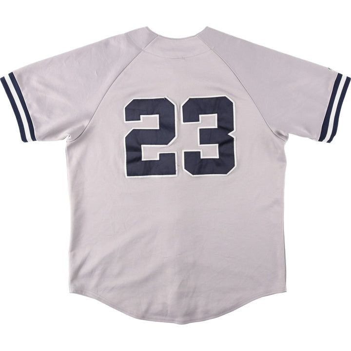 Majestic MLB NEW YORK YANKEES Game Shirt Baseball Shirt Men's Size L unclear gray type Vintage Second Hand