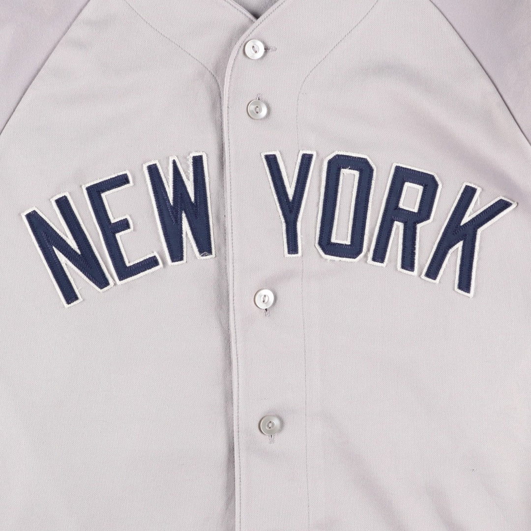 Majestic MLB NEW YORK YANKEES Game Shirt Baseball Shirt Men's Size L unclear gray type Vintage Second Hand
