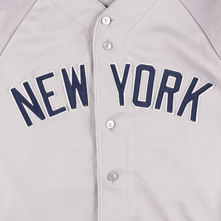Majestic MLB NEW YORK YANKEES Game Shirt Baseball Shirt Men's Size L unclear gray type Vintage Second Hand