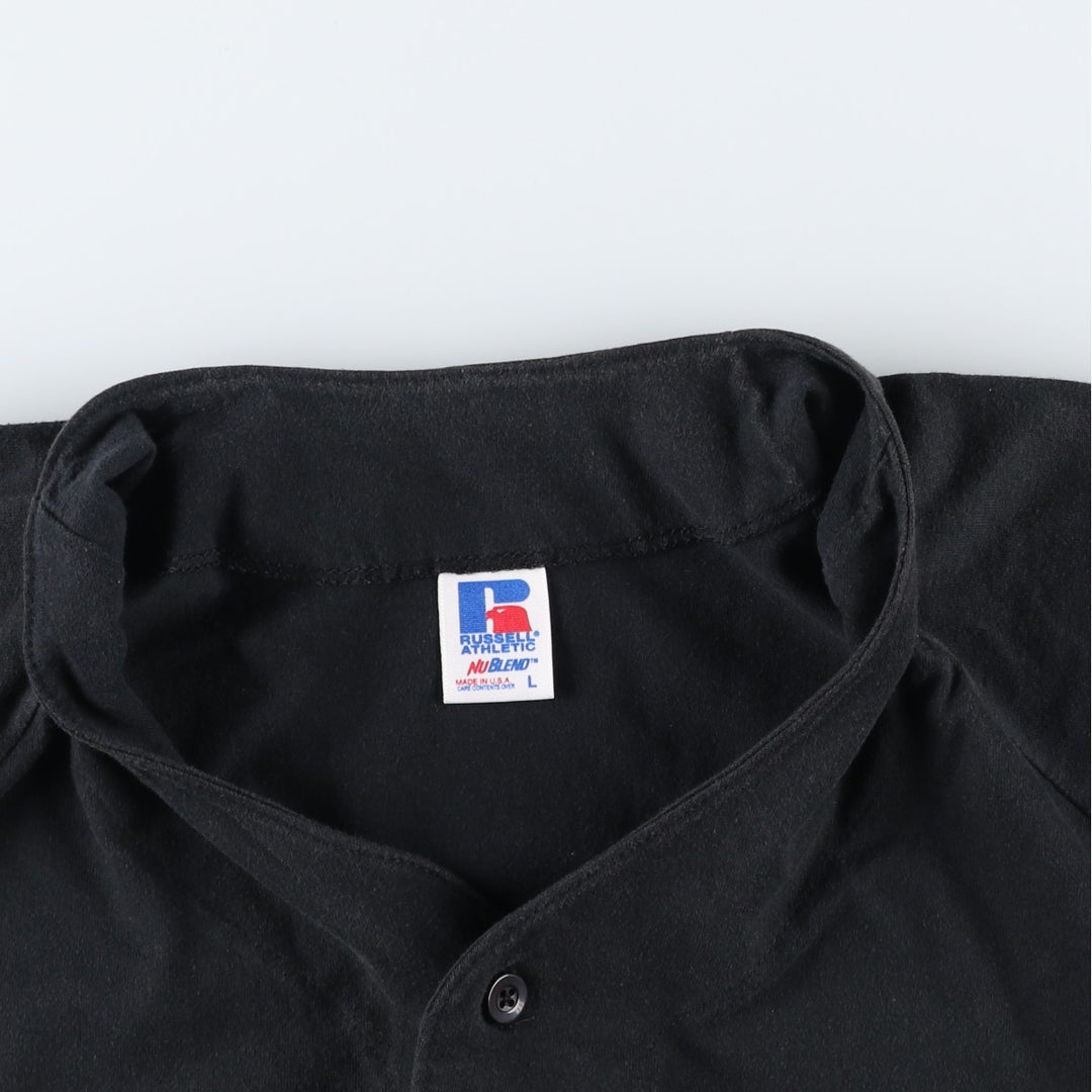 ~90'S Russell Nublend MLB Colorado Rockies Game Shirt Baseball Shirt Made in USA Men's Size L (Equivalent) Vintage cotton black type Vintage Second Hand
