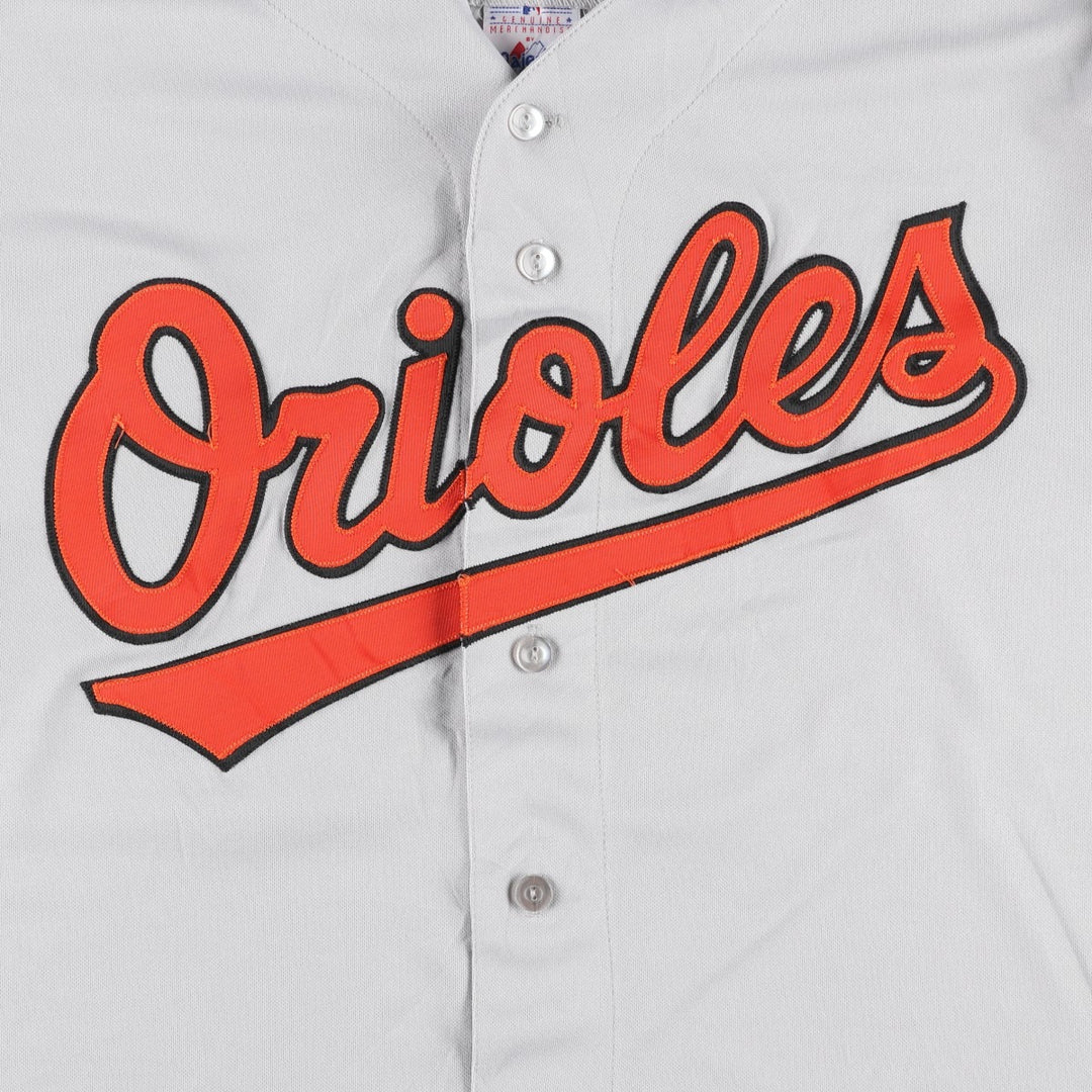 1990'S Majestic Baltimore Orioles Game Shirt Baseball Shirt Made in USA Men's Size L (Equivalent) Vintage polyester gray type Vintage Second Hand