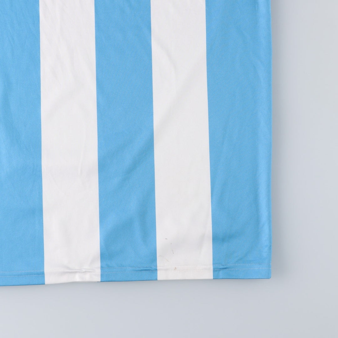 2000'S Adidas Argentina national team stripe pattern soccer jersey game shirt, men's size L (approx.) polyester Blue type light blue Vintage Second Hand