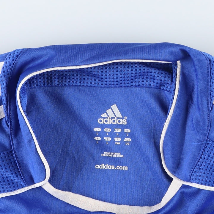 2000'S Adidas Premier League Chelsea FC soccer jersey game shirt, men's size L (approx.) polyester blue type Vintage Second Hand
